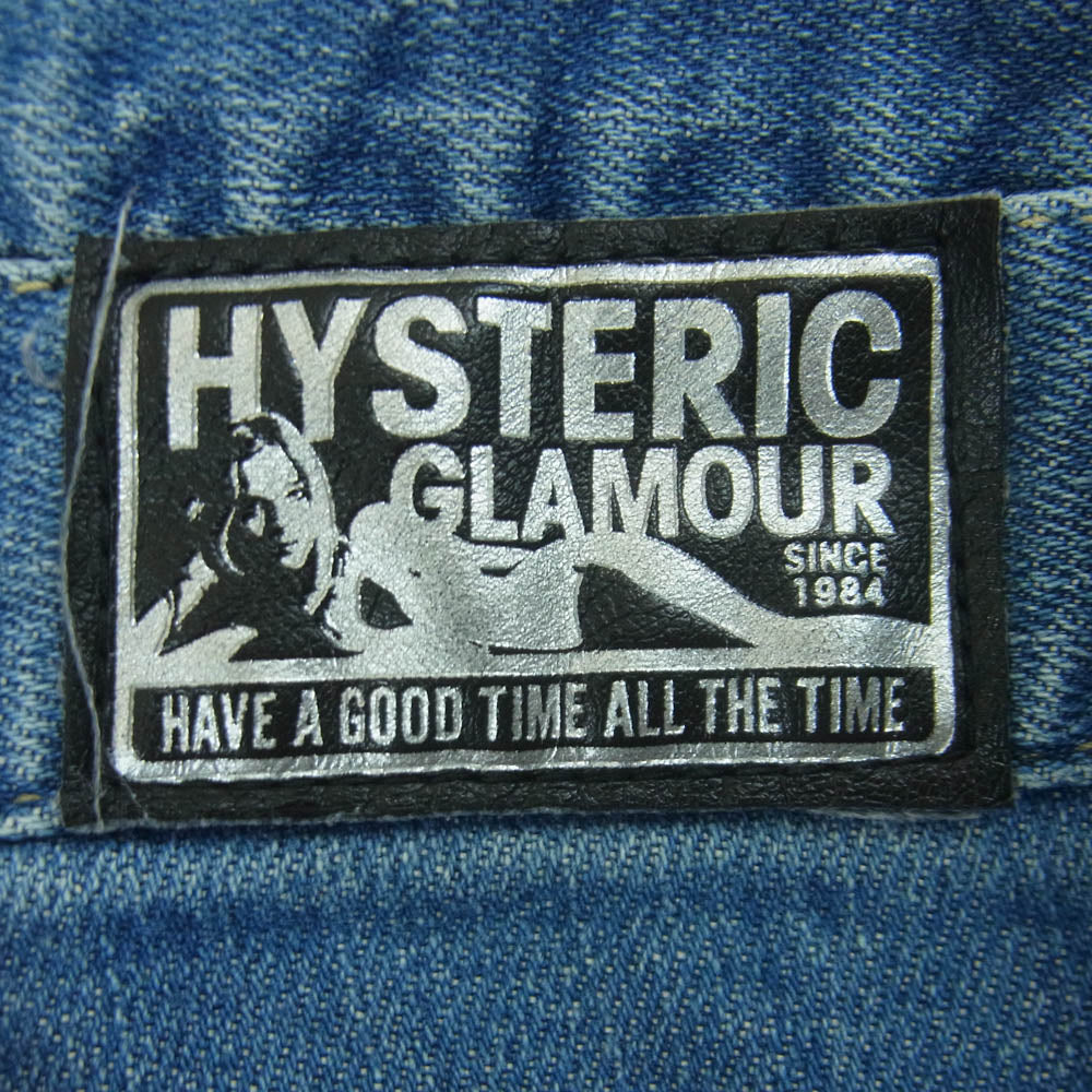 HYSTERIC GLAMOUR ヒステリックグラマー 19AW 02193AP12 KPR加工 ISKO リメイク スリム スタッズ デニム パンツ インディゴブルー系 30【中古】