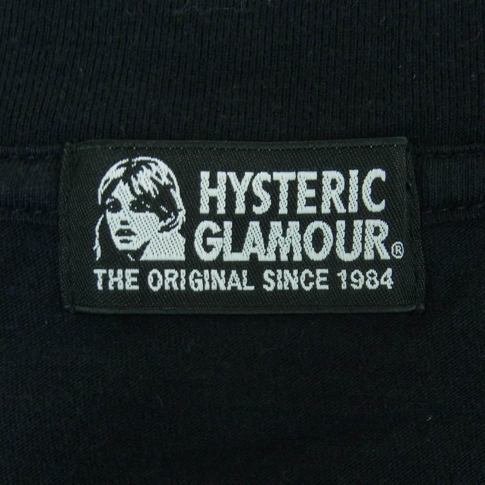 HYSTERIC GLAMOUR ヒステリックグラマー 18SS 01181CT10 TRUE FLAVOR SCRATCH トゥルー フレーバー クルーネック 半袖 Tシャツ ブラック系 FREE【中古】