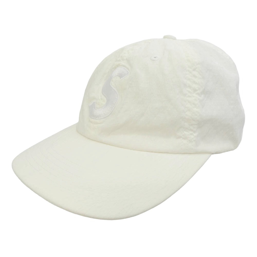 Supreme シュプリーム 23SS Cordura Ripstop S Logo 6-Panel コーデュラ リップストップ エスロゴ 6パネル キャップ 帽子 アイボリー系【中古】
