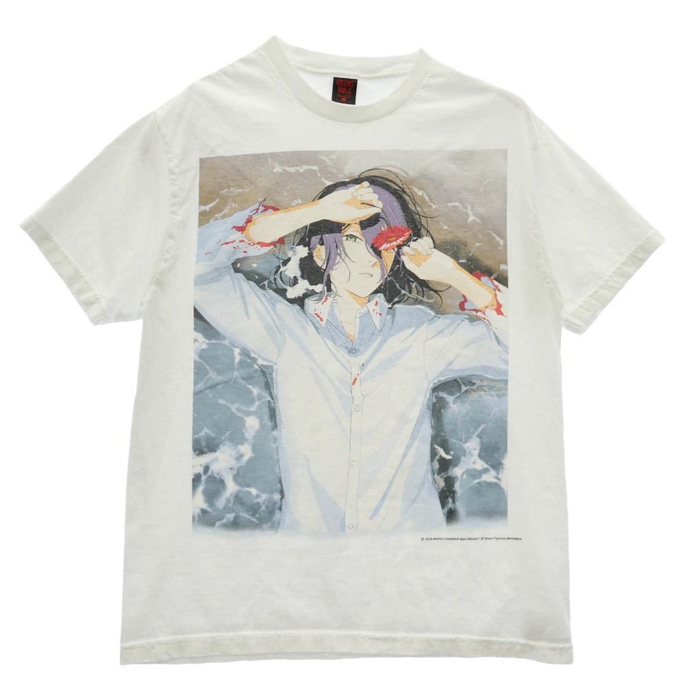 GEEKS RULE ギークスルール CHAINSAW MAN チェンソーマン The Movie Reze Arc 15 SILKSCREEN PRINTING T SHIRT レゼ プリント Tシャツ ホワイト系 L【中古】