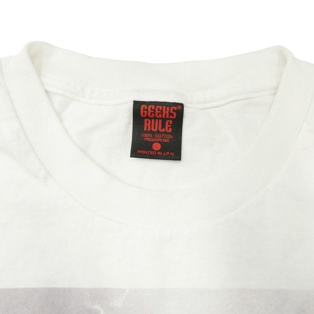 GEEKS RULE ギークスルール CHAINSAW MAN チェンソーマン The Movie Reze Arc 15 SILKSCREEN PRINTING T SHIRT レゼ プリント Tシャツ ホワイト系 L【中古】