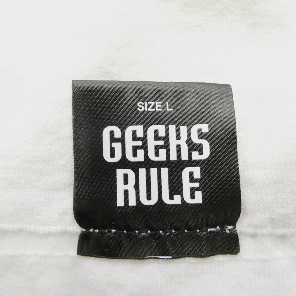 GEEKS RULE ギークスルール CHAINSAW MAN チェンソーマン The Movie Reze Arc 15 SILKSCREEN PRINTING T SHIRT レゼ プリント Tシャツ ホワイト系 L【中古】
