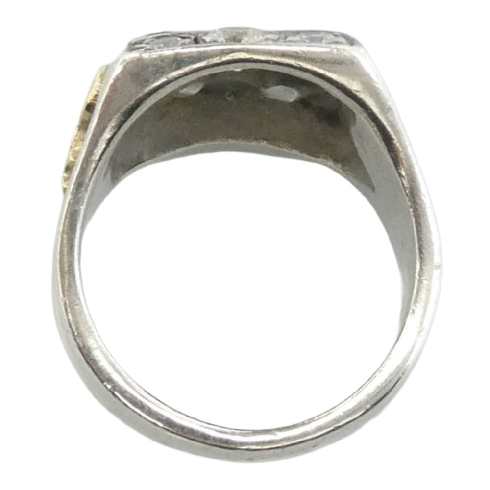 FLASHPOINT フラッシュポイント Jim Skull Ring ジムスカルリング ジョニーデップモデル シンセティックルビー×ジルコニア シルバー系 14号【中古】