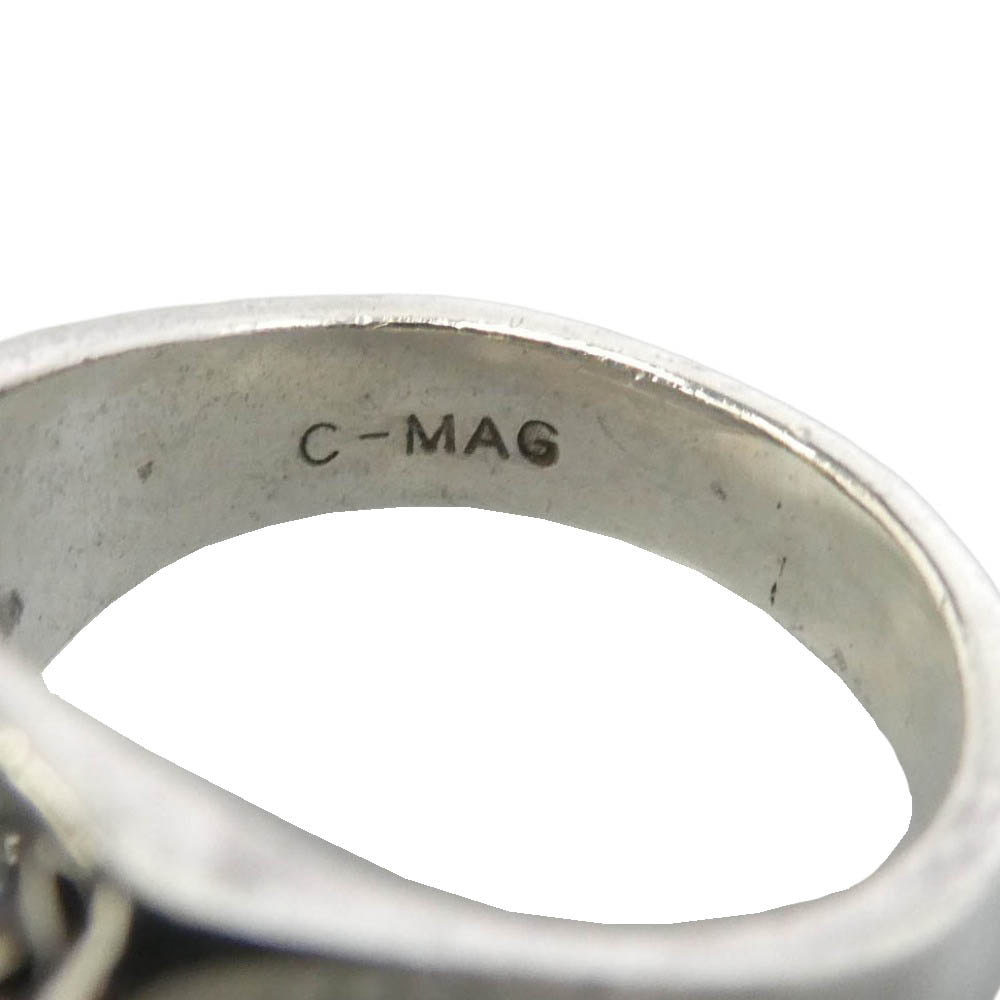 FLASHPOINT フラッシュポイント Jim Skull Ring ジムスカルリング ジョニーデップモデル シンセティックルビー×ジルコニア シルバー系 14号【中古】