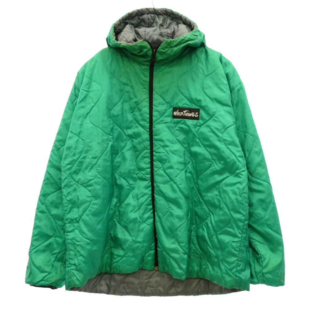 WILDTHINGS ワイルドシングス USA製 プリマロフト 中綿キルティング ジャケット グリーン系 シルバー系 XL【中古】