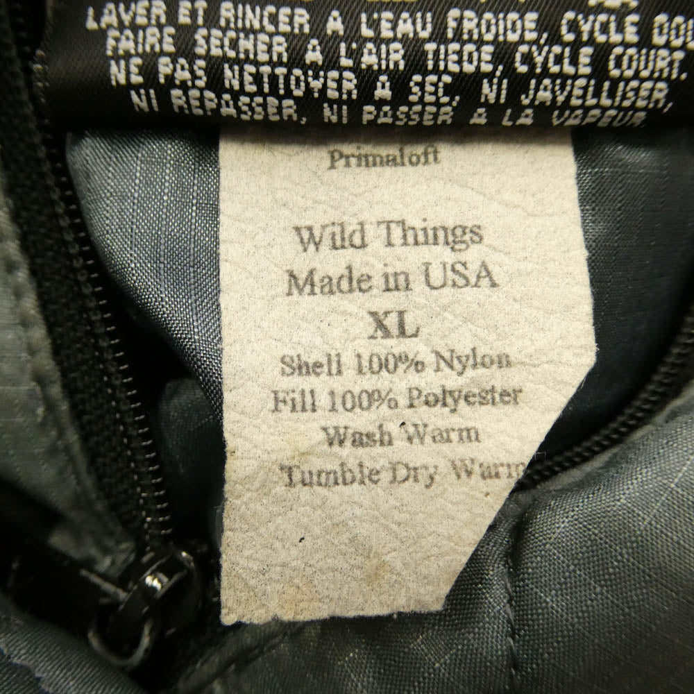 WILDTHINGS ワイルドシングス USA製 プリマロフト 中綿キルティング ジャケット グリーン系 シルバー系 XL【中古】