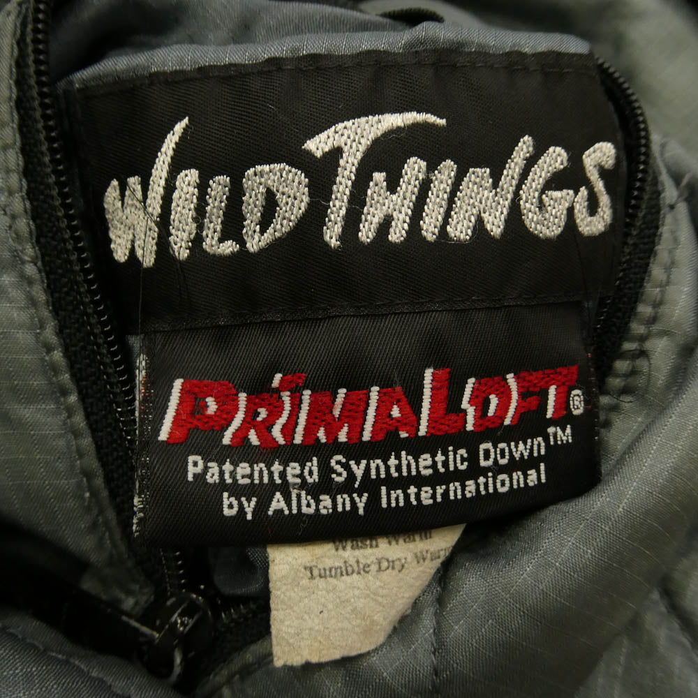 WILDTHINGS ワイルドシングス USA製 プリマロフト 中綿キルティング ジャケット グリーン系 シルバー系 XL【中古】
