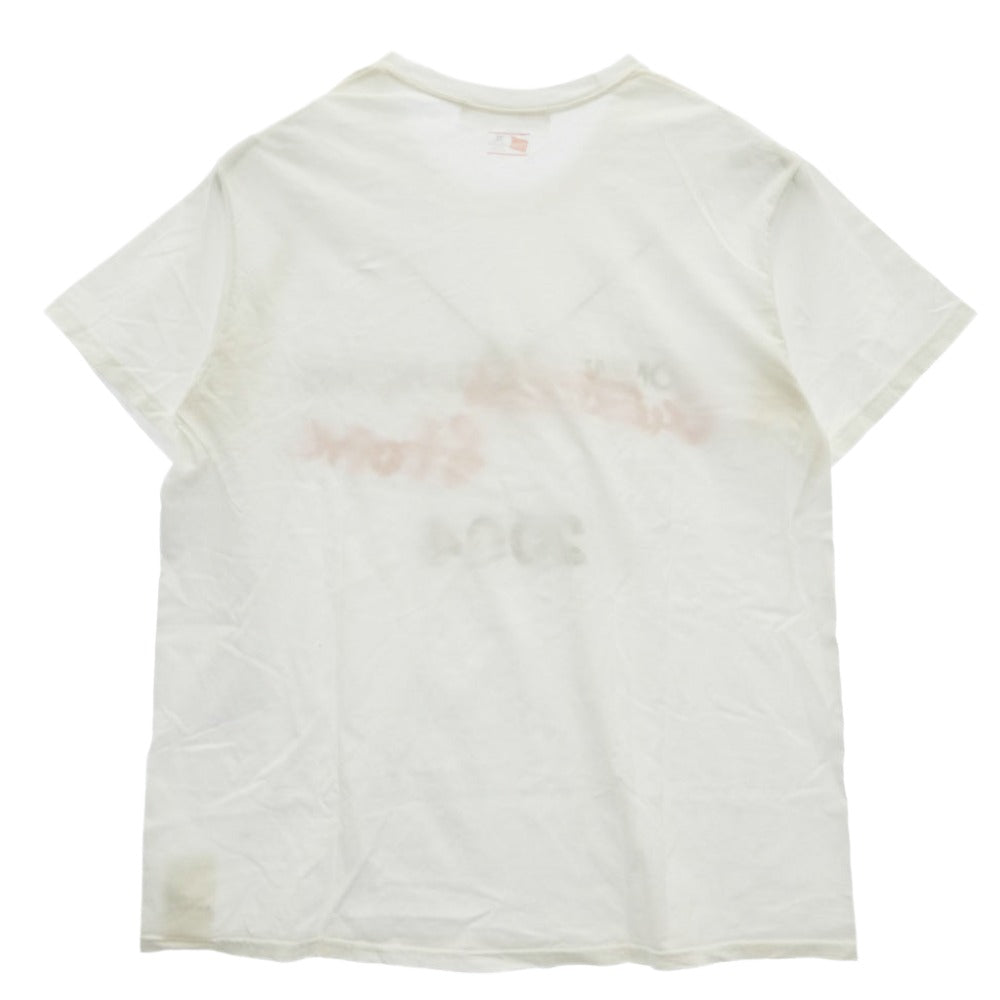 COMME des GARCONS コムデギャルソン . GUERRILLA STORE 2004 ロゴプリント 袖 Tシャツ カットソー ホワイト系 1/3L【中古】