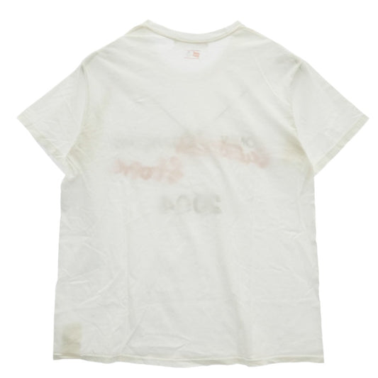 COMME des GARCONS コムデギャルソン . GUERRILLA STORE 2004 ロゴプリント 袖 Tシャツ カットソー ホワイト系 1/3L【中古】