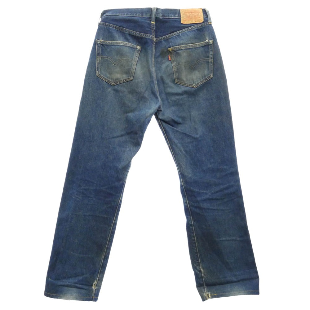 Levi's リーバイス バレンシア工場製 米国製 ボタン裏555 501XX セルビッチ 赤耳 デニム パンツ インディゴブルー系 W34L36【中古】