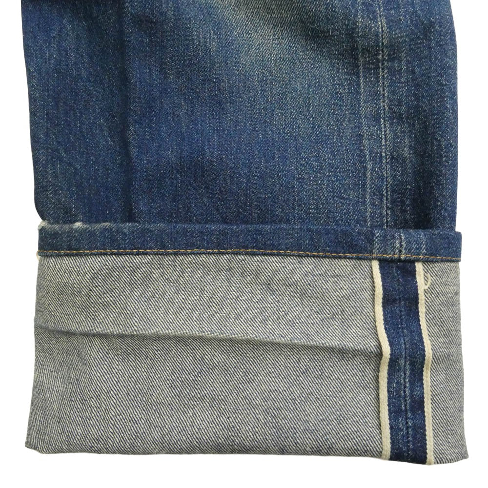 Levi's リーバイス バレンシア工場製 米国製 ボタン裏555 501XX セルビッチ 赤耳 デニム パンツ インディゴブルー系 W34L36【中古】