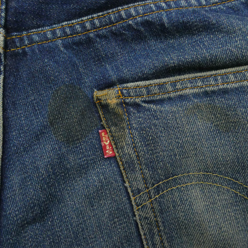 Levi's リーバイス バレンシア工場製 米国製 ボタン裏555 501XX セルビッチ 赤耳 デニム パンツ インディゴブルー系 W34L36【中古】