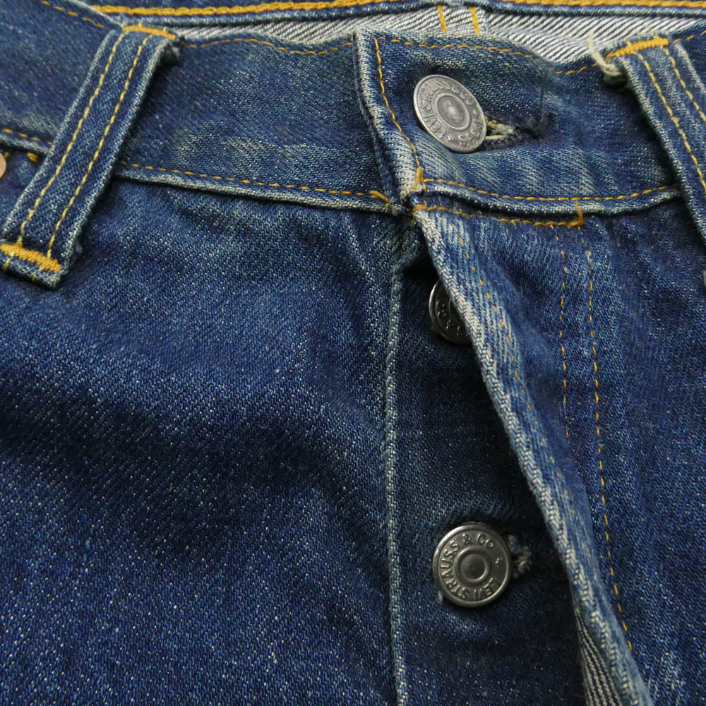 Levi's リーバイス バレンシア工場製 米国製 ボタン裏555 501XX セルビッチ 赤耳 デニム パンツ インディゴブルー系 W34L36【中古】