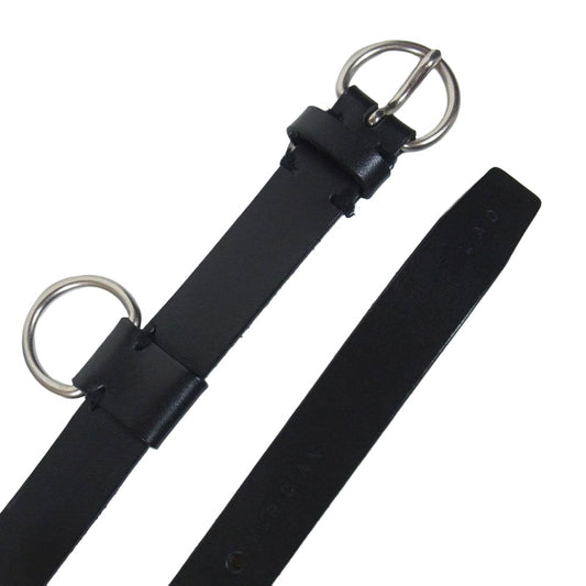LAD MUSICIAN ラッドミュージシャン リングパーツ付き カウレザー ベルト ブラック系【中古】