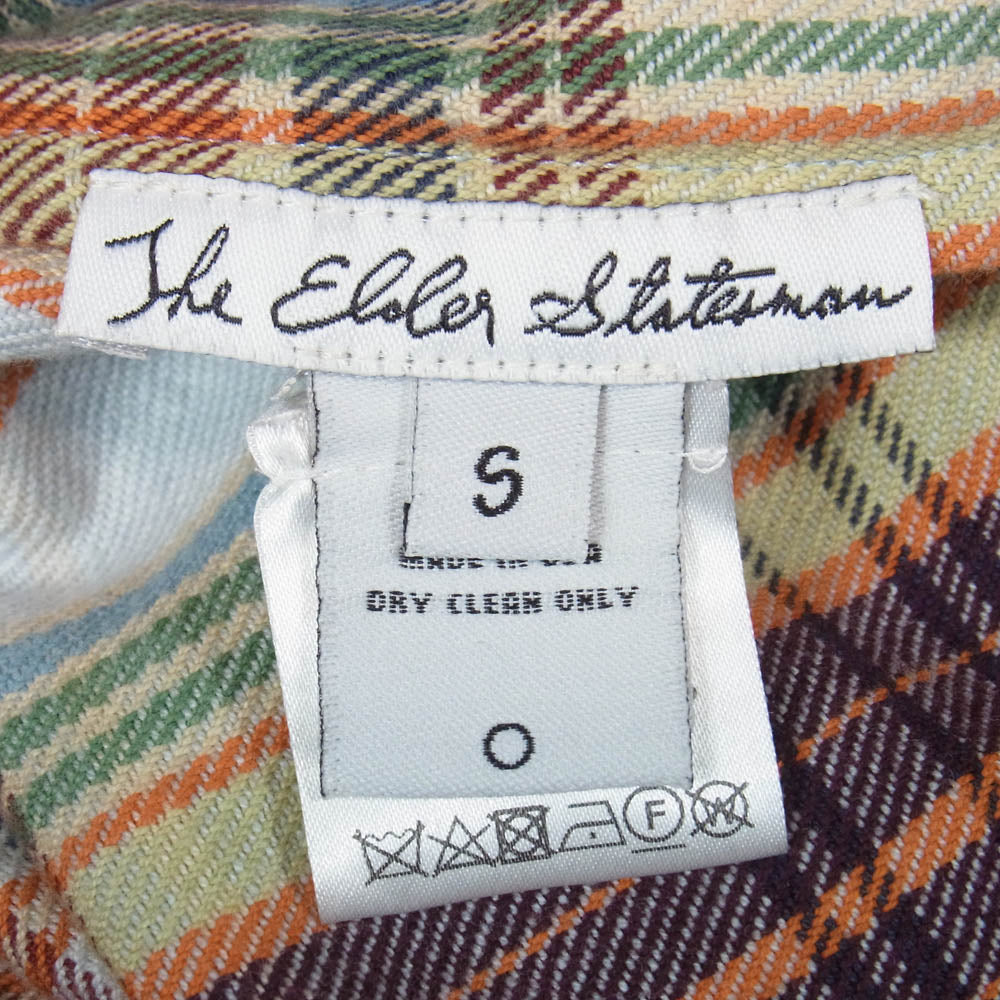 THE ELDER STATESMAN エルダー ステイツマン 2620700198 コットン ネル チェック シャツ マルチカラー系 S【中古】