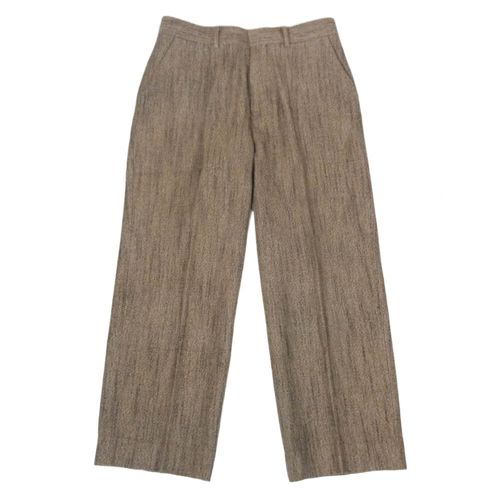 AURALEE オーラリー 20AW A20AP02MT Wool Silk Mix Tweed Slacks シルク混 ツイード ウール スラックス パンツ ライトブラウン系 3【中古】