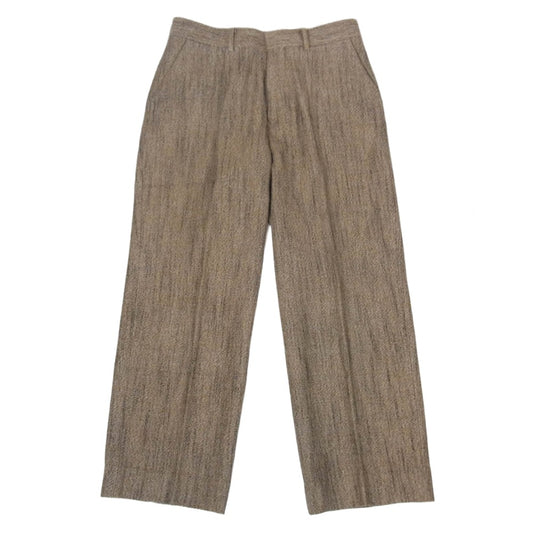 AURALEE オーラリー 20AW A20AP02MT Wool Silk Mix Tweed Slacks シルク混 ツイード ウール スラックス パンツ ライトブラウン系 3【中古】
