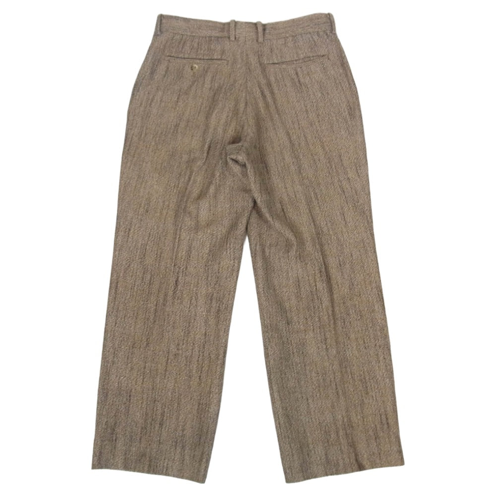 AURALEE オーラリー 20AW A20AP02MT Wool Silk Mix Tweed Slacks シルク混 ツイード ウール スラックス パンツ ライトブラウン系 3【中古】