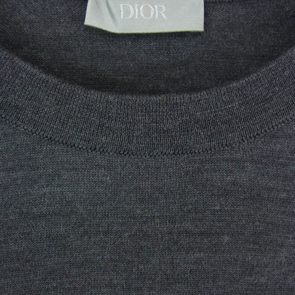 Dior ディオール 19AW 923M649AT938 ビジター パッチ クルーネック ニット グレー系 M【中古】