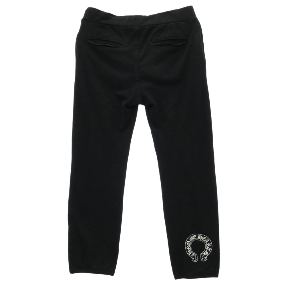 CHROME HEARTS クロムハーツ（原本無） ロゴ Ｔバー プリント スウェット パンツ ブラック系 M【中古】