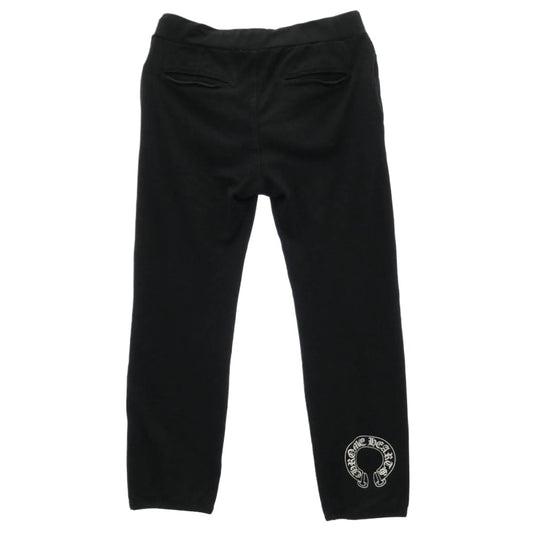 CHROME HEARTS クロムハーツ（原本無） ロゴ Ｔバー プリント スウェット パンツ ブラック系 M【中古】