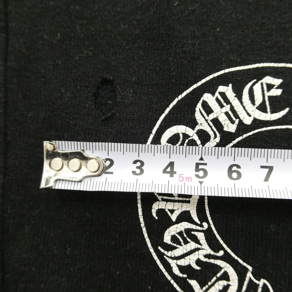 CHROME HEARTS クロムハーツ（原本無） ロゴ Ｔバー プリント スウェット パンツ ブラック系 M【中古】