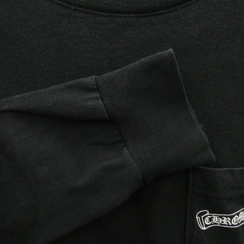 CHROME HEARTS クロムハーツ（原本無） CH PLUS T-SHRT CHプラス バックスクロールプリント 長袖 Tシャツ ブラック系 S【中古】