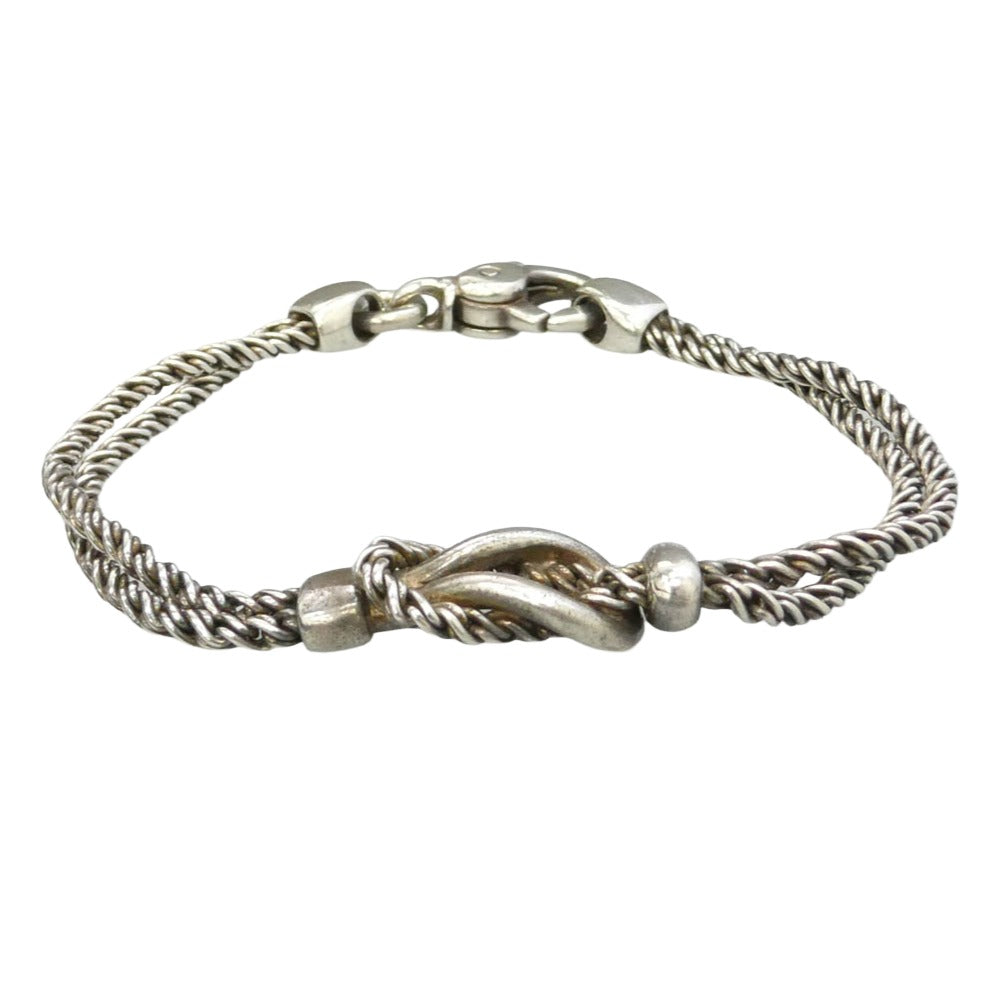 TIFFANY&Co. ティファニー センターノット ダブルロープ ブレスレット シルバー系【中古】