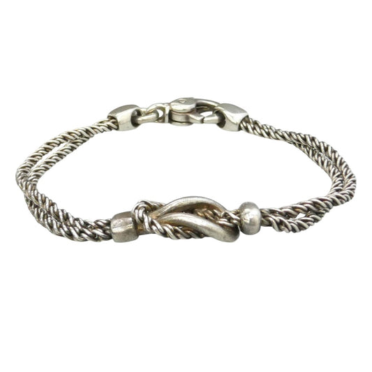 TIFFANY&Co. ティファニー センターノット ダブルロープ ブレスレット シルバー系【中古】