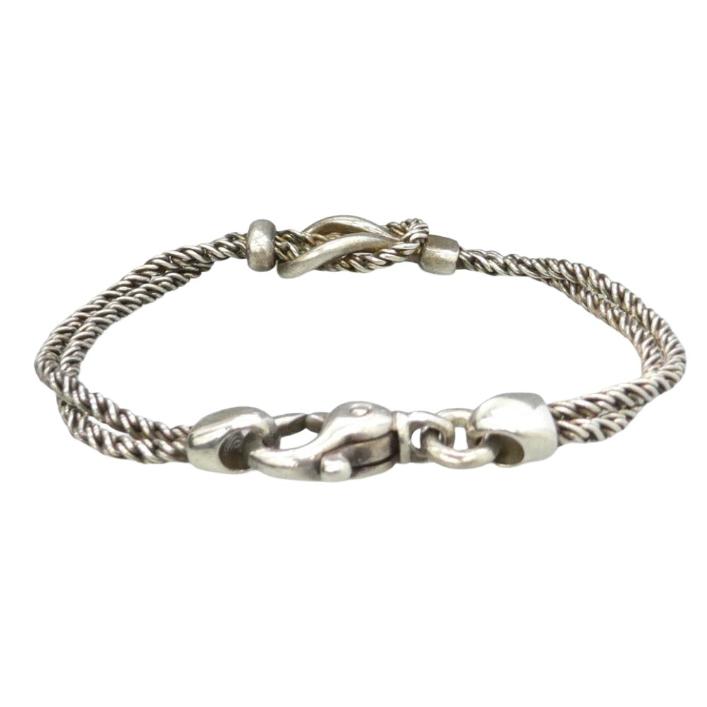 TIFFANY&Co. ティファニー センターノット ダブルロープ ブレスレット シルバー系【中古】