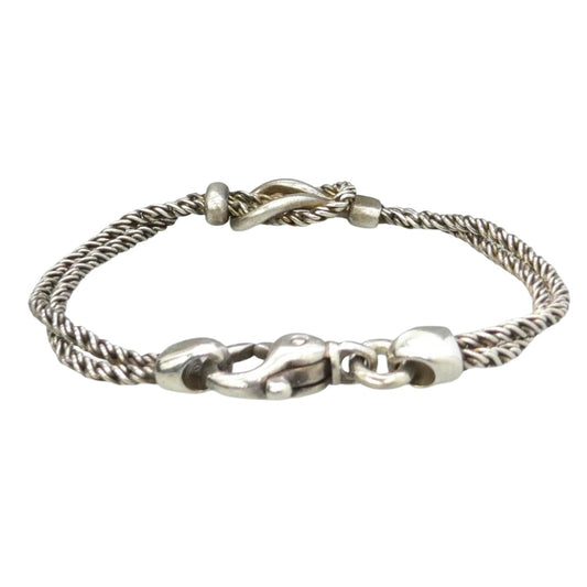 TIFFANY&Co. ティファニー センターノット ダブルロープ ブレスレット シルバー系【中古】