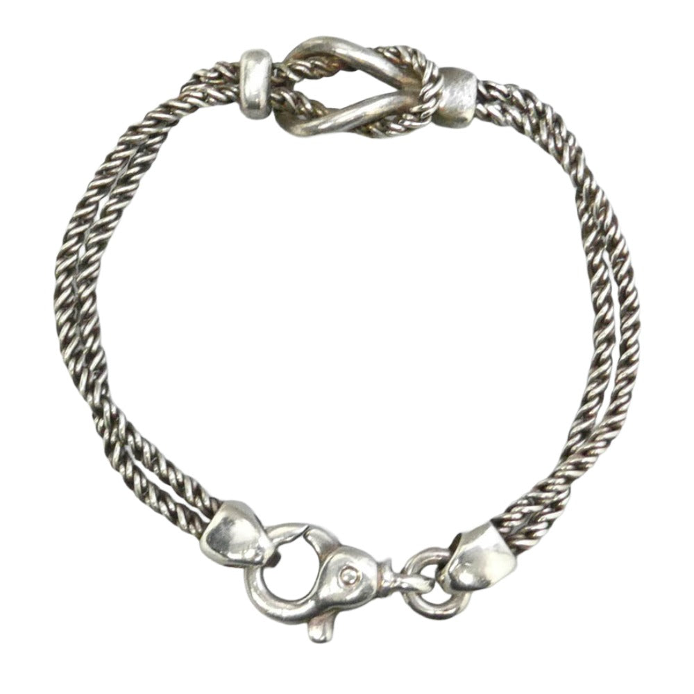 TIFFANY&Co. ティファニー センターノット ダブルロープ ブレスレット シルバー系【中古】