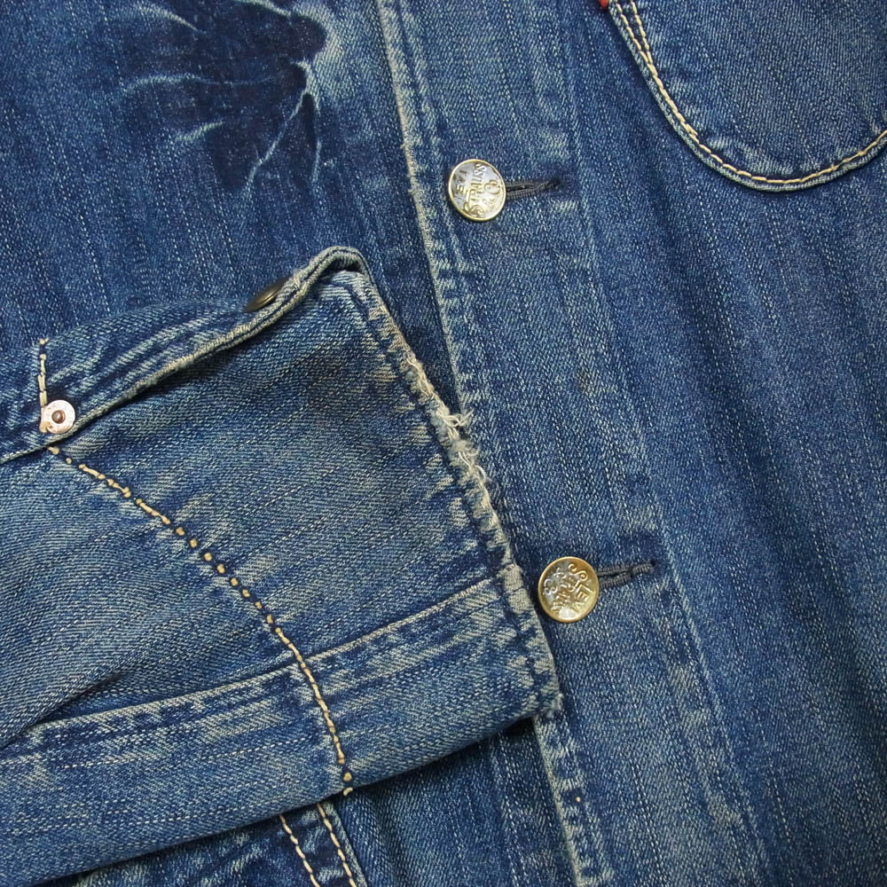 Levi's リーバイス J15820 70802-03 Redloop レッドループ デニム カバーオール サックコート デニムジャケット インディゴブルー系 L【中古】