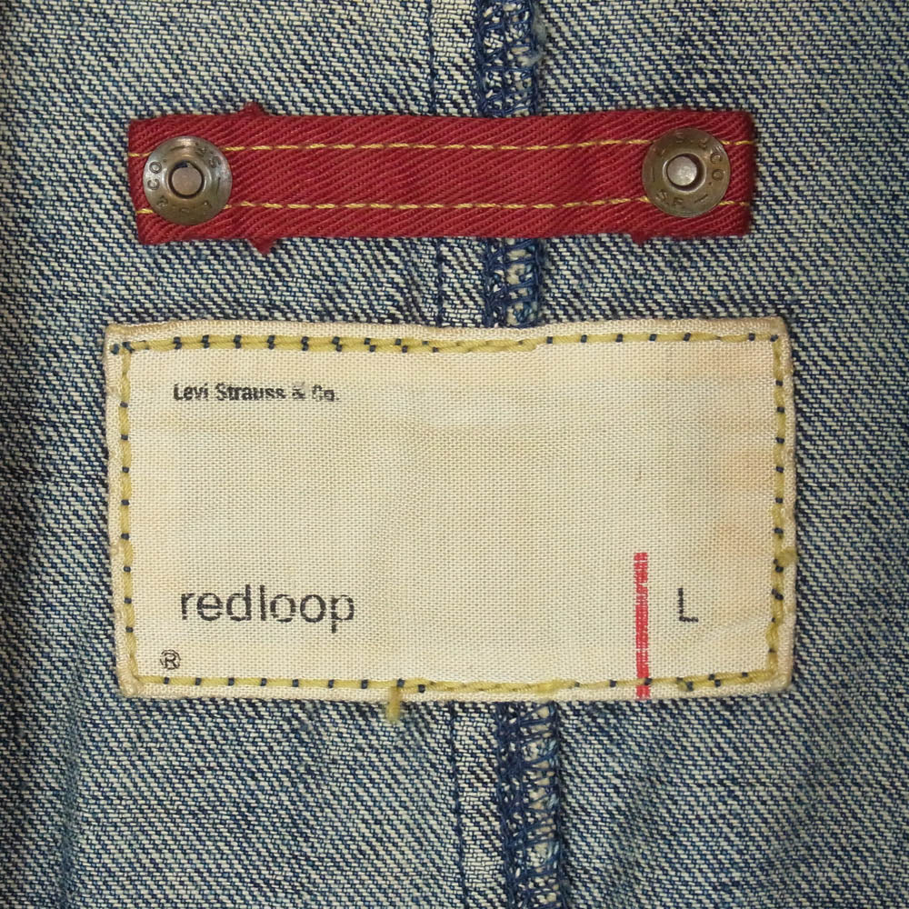 Levi's リーバイス J15820 70802-03 Redloop レッドループ デニム カバーオール サックコート デニムジャケット インディゴブルー系 L【中古】