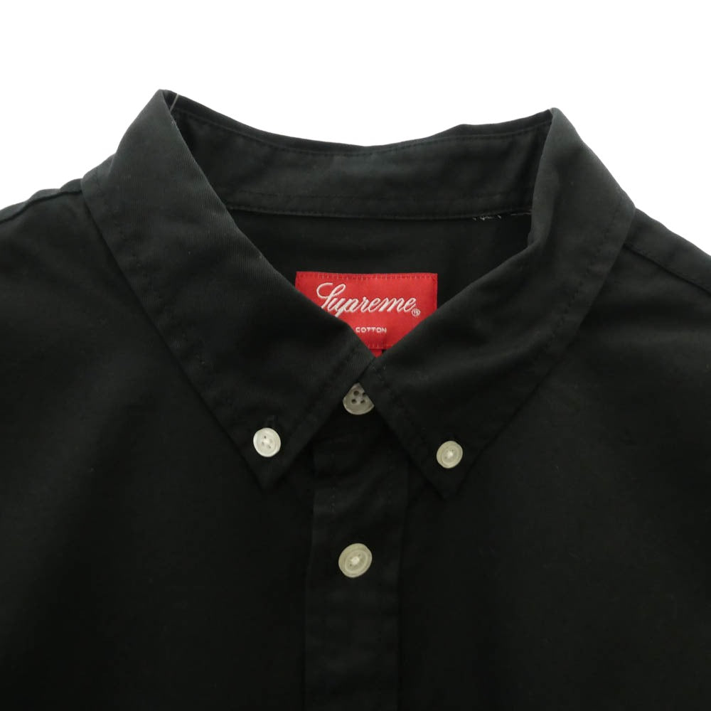Supreme シュプリーム 23SS Small Box Shirt Black スモール ボックス ロゴ 長袖 シャツ ブラック系 L【美品】【中古】