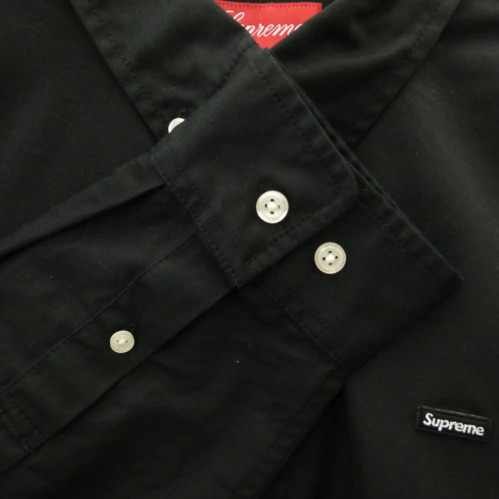 Supreme シュプリーム 23SS Small Box Shirt Black スモール ボックス ロゴ 長袖 シャツ ブラック系 L【美品】【中古】