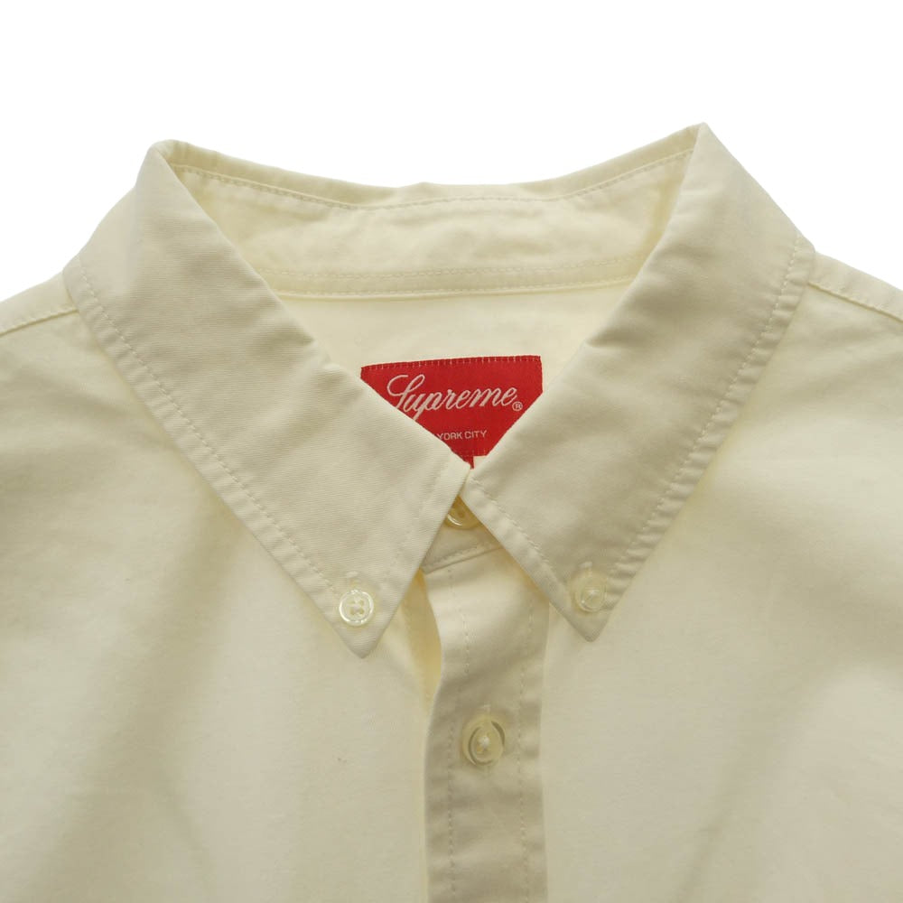 Supreme シュプリーム 23SS Small Box Shirt White スモール ボックス ロゴ 長袖 シャツ オフホワイト系 L【中古】