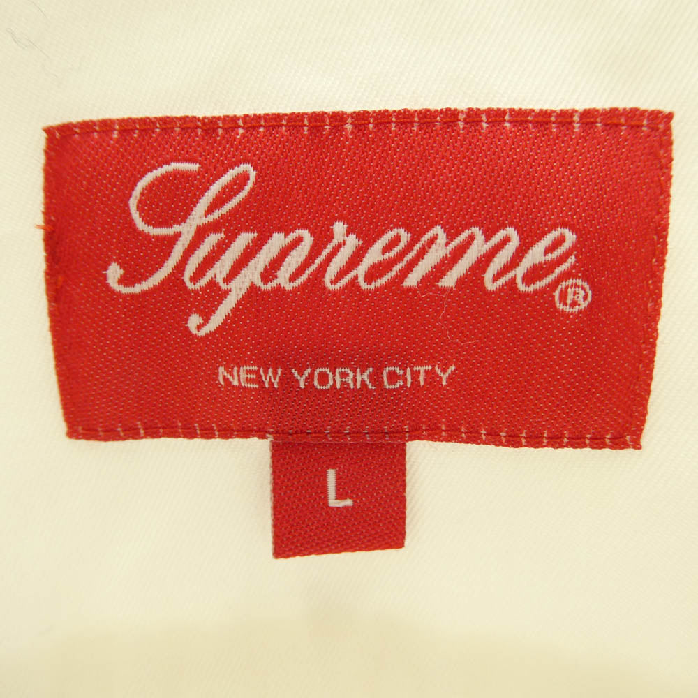 Supreme シュプリーム 23SS Small Box Shirt White スモール ボックス ロゴ 長袖 シャツ オフホワイト系 L【中古】