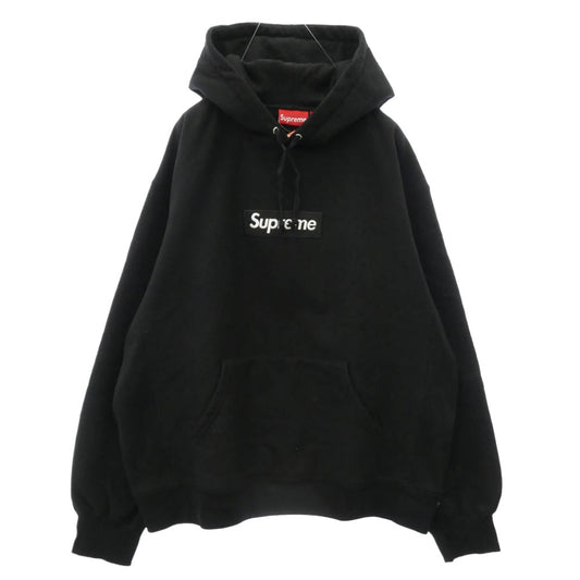 Supreme シュプリーム 23AW Box Logo Hooded Sweatshirt Black ボックス ロゴ フーデッド スウェットシャツ プルオーバー パーカー フーディー ブラック系 L【中古】