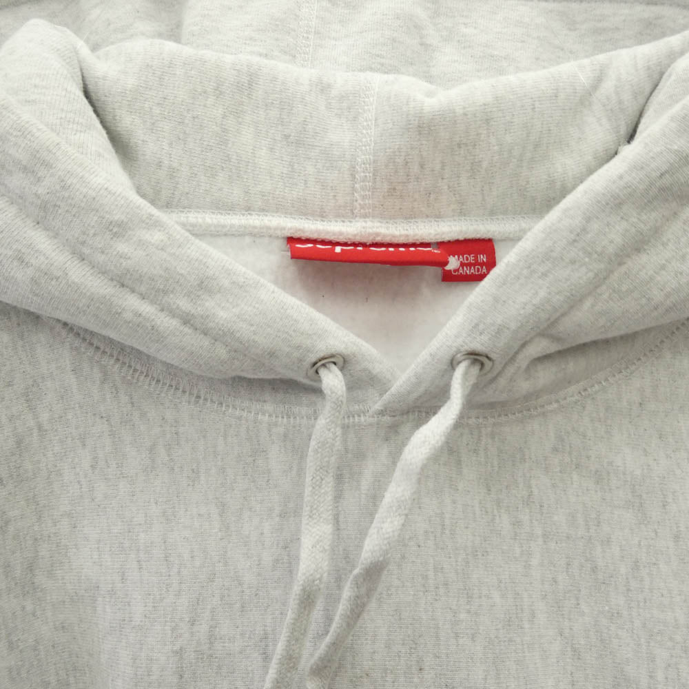 Supreme シュプリーム 23AW Box Logo Hooded Sweatshirt Ash Grey ボックス ロゴ フーデッド スウェットシャツ プルオーバー パーカー フーディー グレー系 L【中古】