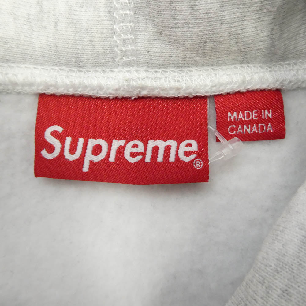 Supreme シュプリーム 23AW Box Logo Hooded Sweatshirt Ash Grey ボックス ロゴ フーデッド スウェットシャツ プルオーバー パーカー フーディー グレー系 L【中古】