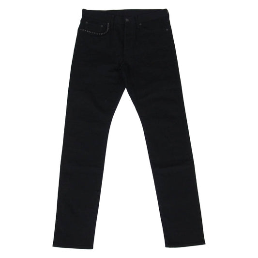 HYSTERIC GLAMOUR ヒステリックグラマー 02182AP19 スタッズ セルビッチ 赤耳 ブラック デニム パンツ ブラック系 32【中古】