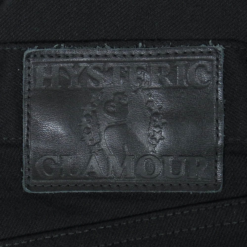 HYSTERIC GLAMOUR ヒステリックグラマー 02182AP19 スタッズ セルビッチ 赤耳 ブラック デニム パンツ ブラック系 32【中古】