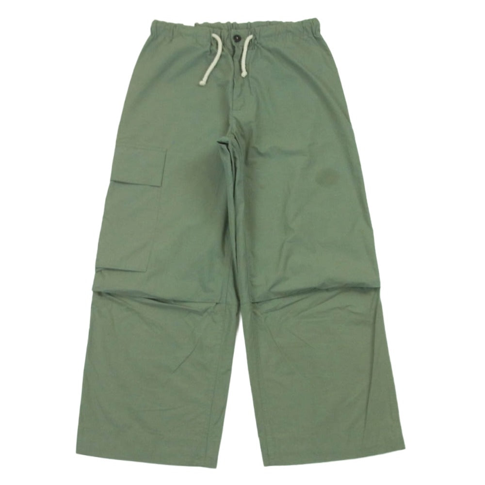 JIL SANDER+ ジルサンダープラス 23SS J47KA0133 ワイド イージー カーゴ パンツ コットン イタリア製 グリーン系 44【中古】