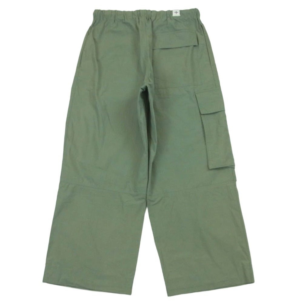JIL SANDER+ ジルサンダープラス 23SS J47KA0133 ワイド イージー カーゴ パンツ コットン イタリア製 グリーン系 44【中古】