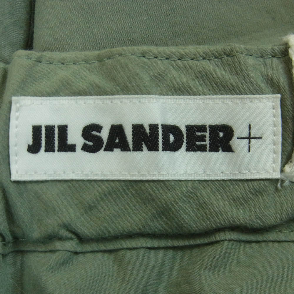 JIL SANDER+ ジルサンダープラス 23SS J47KA0133 ワイド イージー カーゴ パンツ コットン イタリア製 グリーン系 44【中古】