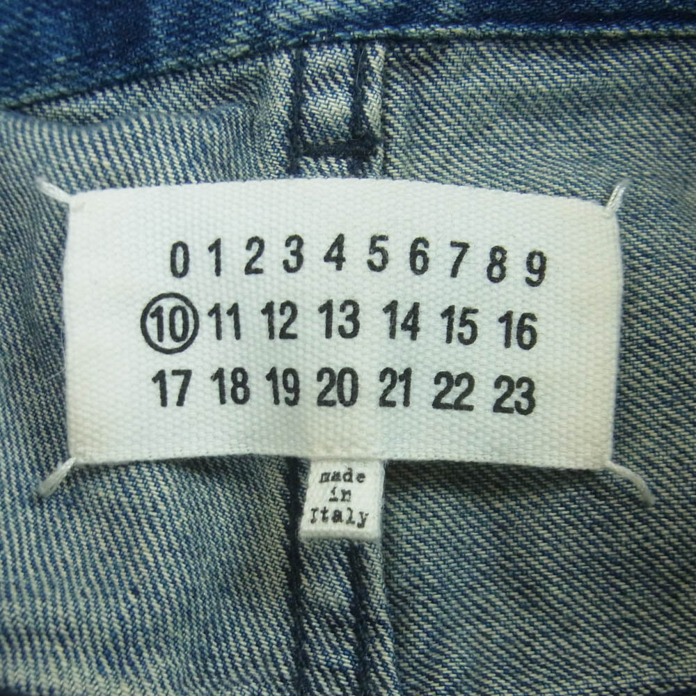 MAISON MARGIELA メゾンマルジェラ S50LA0079 S30272 10ライン Vintage Blue Denim Jeans 四つタグ ヴィンテージ加工 パッチワーク デニム パンツ ジーンズ インディゴブルー系 28【中古】