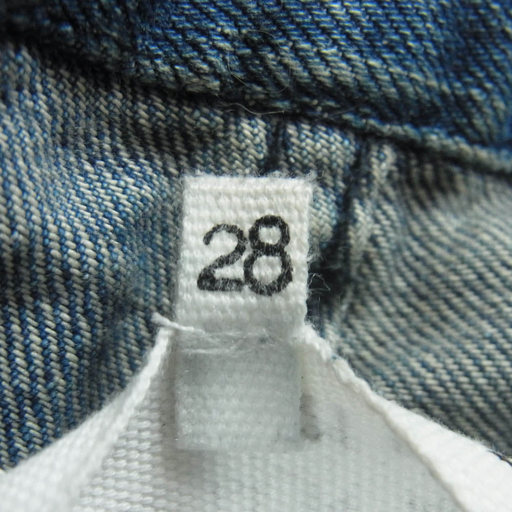 MAISON MARGIELA メゾンマルジェラ S50LA0079 S30272 10ライン Vintage Blue Denim Jeans 四つタグ ヴィンテージ加工 パッチワーク デニム パンツ ジーンズ インディゴブルー系 28【中古】