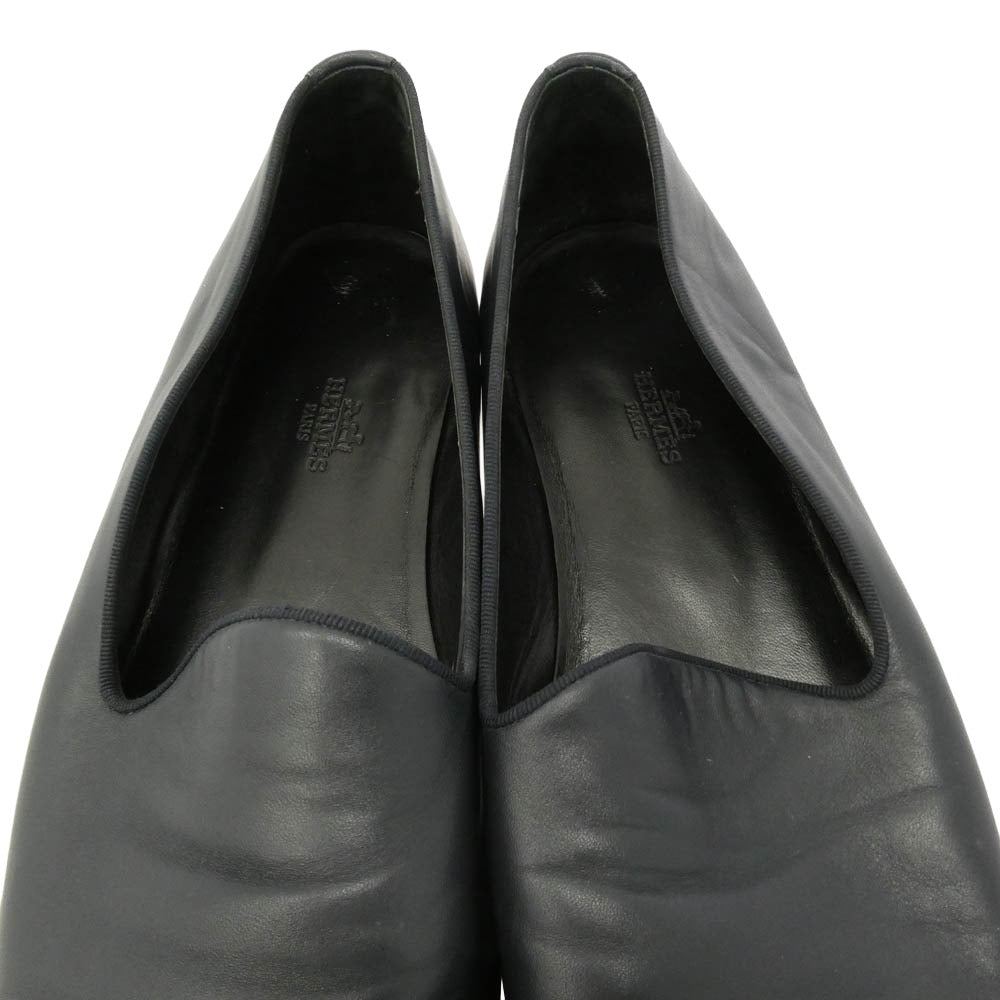 HERMES エルメス SEMELLE CUIR オペラシューズ レザー スリッポン