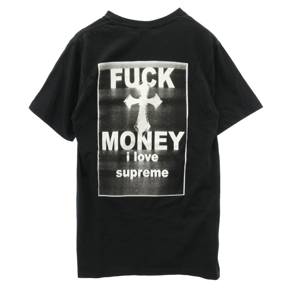 Supreme シュプリーム 24AW Fuck Money Tee ファック マネー バックプリント クルーネック Tシャツ ブラック系 S【中古】